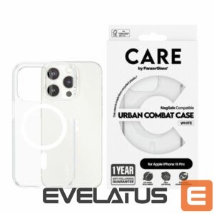 Back panel cover Panzer Glass  CARE by PanzerGlass Urban Combat Case MagSafe for iPhone 15 Pro - White 