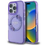 Other Phone Accessory Guess  Guess IML Flowers Wreath MagSafe iPhone 16 Pro Case - Purple 