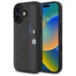 Cits mobilo telefonu aksesuārs BMW  BMW M Perforated Tricolor Detail Line iPhone 16 Case - Dark Gray 