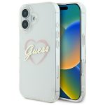 Kitas telefono priedas Guess  Guess IML Heart Case for iPhone 16 plus - Transparent 