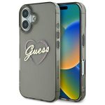 Other Phone Accessory Guess  Guess IML Heart iPhone 16 Case - Black 
