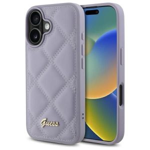 Muu telefoni lisavarustus Guess  Guess Quilted Metal Logo case for iPhone 16 - light purple 