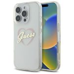 Cits mobilo telefonu aksesuārs Guess  Guess IML Heart Case for iPhone 16 Pro Max - Transparent 