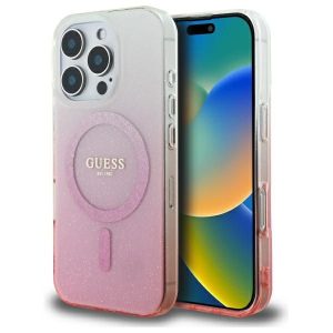 Muu telefoni lisavarustus Guess  Guess IML Glitter Gradient MagSafe Case for iPhone 16 Pro - Pink 