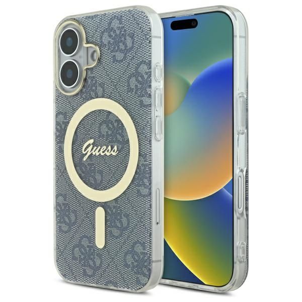 Other Phone Accessory Guess Guess IML 4G MagSafe iPhone 16 Case - Blue