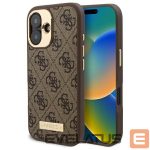 Other Phone Accessory Guess  Guess 4G Logo Plate MagSafe iPhone 16 Case - Brown 