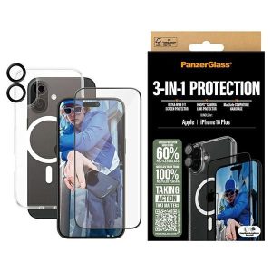 Cits mobilo telefonu aksesuārs Panzer Glass  PanzerGlass Bundle 3in1 iPhone 16 Plus 6.7" D3O Hardcase + Screen Protector UWF+ Lens B1293+2863+1283 