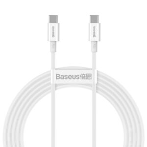 Cable Baseus  Baseus CATYS-C02 USB-C - USB-C PD QC FCP cable 100W 5A 2m - white 