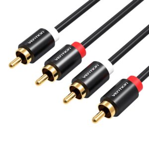Parveidotājs Vention  Cable Audio 2xRCA male to 2xRCA male Vention VAB-R06-B200 2m (black) 