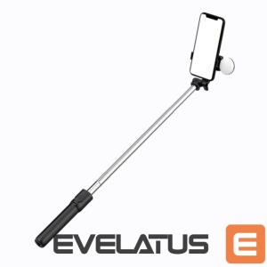 Kaameratarvik Hurtel  Selfie stick WR1YXS telescopic tripod 0.71m with round lamp - black 