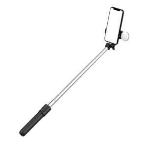 Kaameratarvik Hurtel  Selfie stick WH1YXS telescopic tripod 1m with round lamp and phone holder - black 