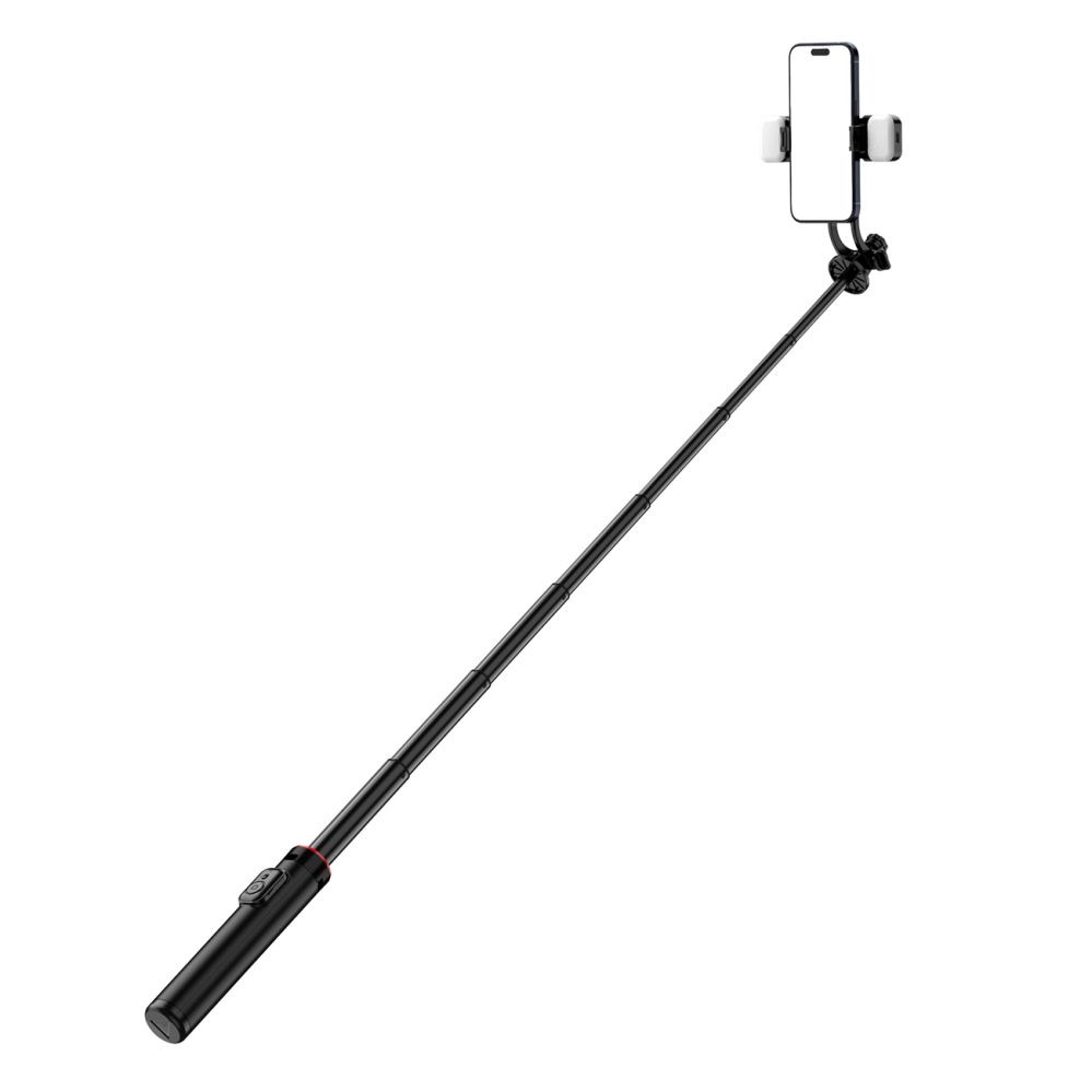 Camera accessory Hurtel Selfie stick WC12YDS 1.3m aluminum alloy telescopic tripod with dual lamp and phone holder - black