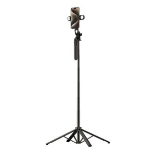 Kaameratarvik Hurtel  Selfie stick WH181D-Y1S 1.75m aluminum alloy telescopic tripod with dual lamp and phone holder - black 