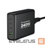 Serverid Wozinsky  Wozinsky WGCSB 240W GaN wall charger USB-A / 3 x USB-C - black 