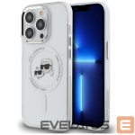 Other Phone Accessory Karl Lagerfeld  Karl Lagerfeld IML Metal Karl & Choupette Head MagSafe iPhone 14 Pro Case - White 