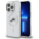 Другой аксессуар для телефона Karl Lagerfeld  Karl Lagerfeld IML Metal Karl & Choupette Head MagSafe Case for iPhone 14 Pro Max - White 