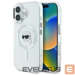 Other Phone Accessory Karl Lagerfeld  Karl Lagerfeld IML Metal Karl Head MagSafe iPhone 16 Case - White 