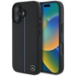 Kitas telefono priedas Mercedes-Benz  Mercedes MB Blue Line Leather MagSafe iPhone 16 Case - Black 