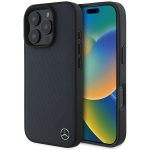 Cits mobilo telefonu aksesuārs Mercedes-Benz  Mercedes MB Wood Imitation Leather MagSafe Case for iPhone 16 Pro Max - Navy Blue 