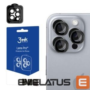 Cits mobilo telefonu aksesuārs 3MK  Apple iPhone 16 Pro /16 Pro Max- 3mk Lens Protection Pro Black 