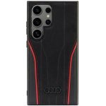 Cits mobilo telefonu aksesuārs Audi  Audi Genuine Leather MagSafe S24 Ultra S928 black-red hardcase AU-TPUPCS24U-R8/D3-RD 