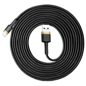 Cable Baseus  Baseus Cafule USB-A / Lightning 2A QC 3.0 cable 3 m - black and gold 