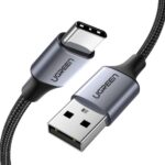 Кабель Ugreen  60126 USB-A / USB-C QC 3.0 3A 1m Cable Black Grey