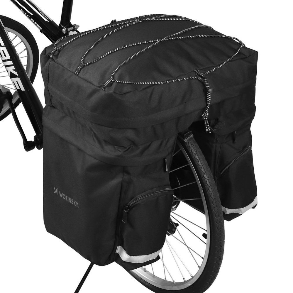 Dviračio priedas Wozinsky Wozinsky spacious bike bag 60 l for the trunk (rain cover included) black (WBB13BK)