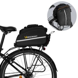 Bicycle accessory Wozinsky  Wozinsky roomy bike carrier bag 35L (rain cover included) black (WBB19BK) 
