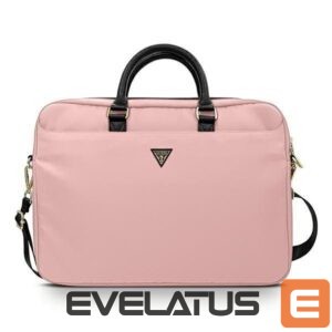 Portatīvo datoru soma Guess  Guess Nylon Triangle Logo bag for a 16" laptop - pink 