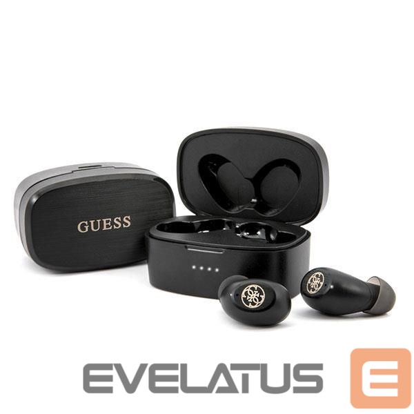Kõrvaklapid Guess Guess GUTWSJL4GBK TWS Bluetooth headphones + black/black 4G docking station