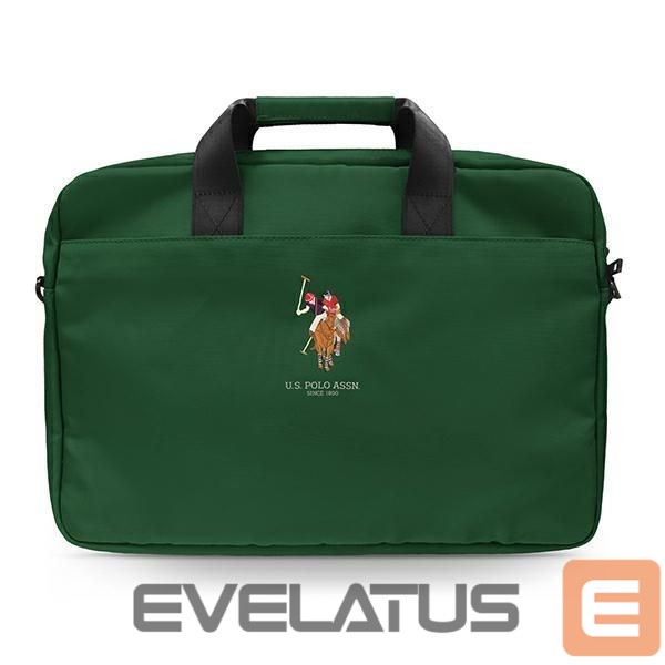 Laptop Bag U.S. Polo PU US Polo Assn. bag for a 16" laptop - green