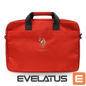 Laptop Bag U.S. Polo PU  US Polo Assn. bag for a 16" laptop - red 