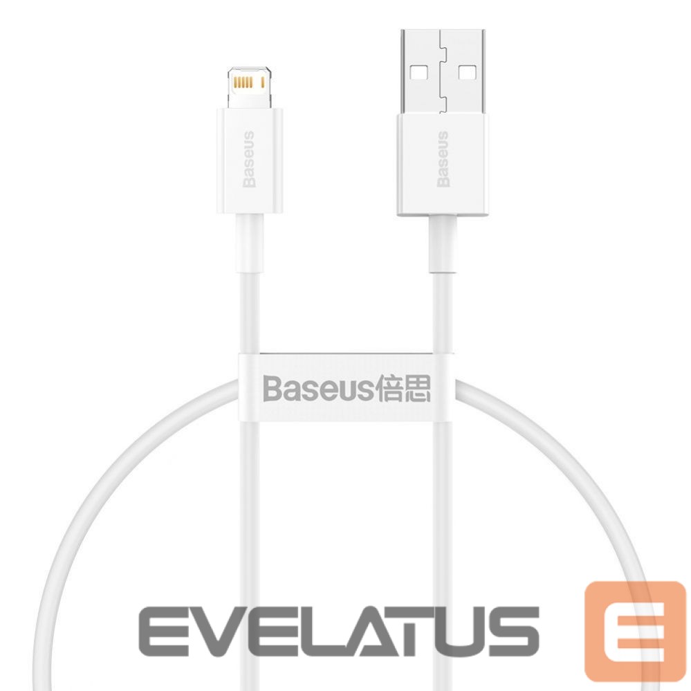 Kabelis Baseus Baseus Superior USB - Lightning cable 2.4A 0.25 m White (CALYS-02)
