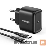 Adapter Ugreen  USB Type C charger 25W Power Delivery + USB Type C cable 2m (50581) Black