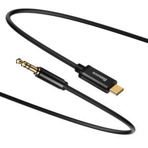 Cable Baseus  Baseus stereo audio cable AUX 3.5 mm mini jack - USB Type C for tablet phone 120cm black (CAM01-01) 