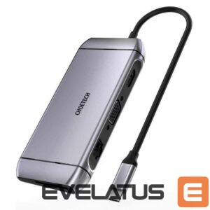 Other Computer Accessory Choetech  Choetech 9in1 multifunctional USB Type C HUB - 3x USB 3.2 Gen 1 / SD and TF memory card reader / HDMI 4K 30Hz / VGA Full HD 60Hz / USB Type C / RJ45 gray (HUB-M15 gray) 