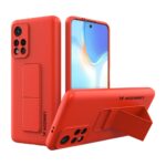 Nugarėlės dėklai Wozinsky  Wozinsky Kickstand Case Silicone Stand Cover for Xiaomi Redmi Note 11S / Note 11 red 