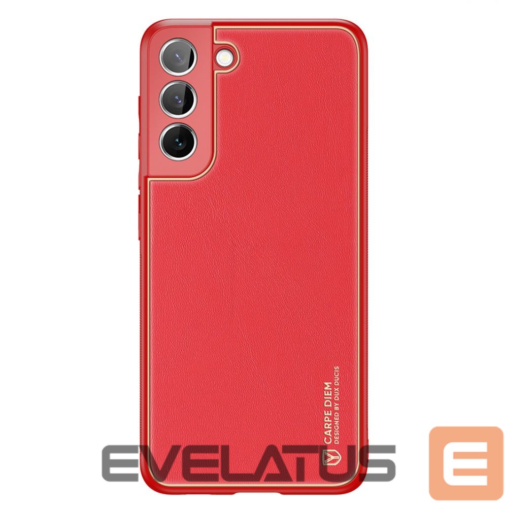 Back panel cover Dux Ducis Dux Ducis Yolo elegant cover made of ecological leather for Samsung Galaxy S22 + (S22 Plus) red