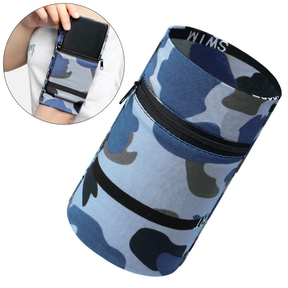 The others Hurtel Fabric armband on the arm for running fitness, camo blue