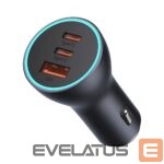 Adapteriai Baseus  Baseus Golden Contactor Pro car charger USB-A + 2x USB-C 65W dark gray (CGJP010013) 