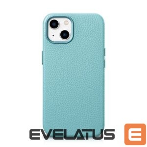 Aizmugurējais vāciņš iCarer  iCarer Litchi Premium Leather Case iPhone 14 Magnetic Leather Case with MagSafe Green (WMI14220709-GN) 