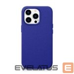 Nugarėlės dėklai iCarer  iCarer Litchi Premium Leather Case iPhone 14 Pro Magnetic Leather Case with MagSafe Dark Blue (WMI14220710-DB) 