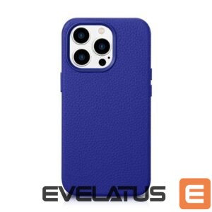 Aizmugurējais vāciņš iCarer  iCarer Litchi Premium Leather Case iPhone 14 Pro Magnetic Leather Case with MagSafe Dark Blue (WMI14220710-DB) 