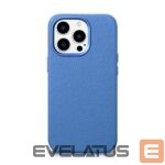 Tagakaaned iCarer  iCarer Litchi Premium Leather Case iPhone 14 Pro Magnetic Leather Case with MagSafe Light Blue (WMI14220710-LB) 