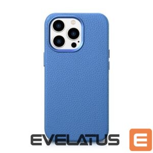 Aizmugurējais vāciņš iCarer  iCarer Litchi Premium Leather Case iPhone 14 Pro Magnetic Leather Case with MagSafe Light Blue (WMI14220710-LB) 