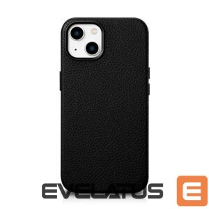 Aizmugurējais vāciņš iCarer  iCarer Litchi Premium Leather Case iPhone 14 Plus Magnetic Leather Case with MagSafe Black (WMI14220711-BK) 
