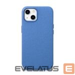 Aizmugurējais vāciņš iCarer  iCarer Litchi Premium Leather Case iPhone 14 Plus Magnetic Leather Case with MagSafe Light Blue (WMI14220711-LB) 