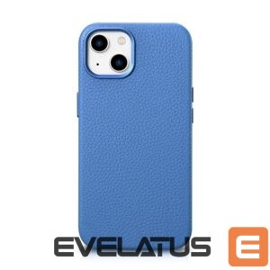 Aizmugurējais vāciņš iCarer  iCarer Litchi Premium Leather Case iPhone 14 Plus Magnetic Leather Case with MagSafe Light Blue (WMI14220711-LB) 