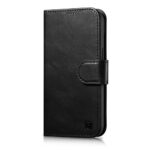 Nugarėlės dėklai iCarer  iCarer Oil Wax Wallet Case 2in1 Cover iPhone 14 Plus Anti-RFID Leather Flip Case Black (WMI14220723-BK) 